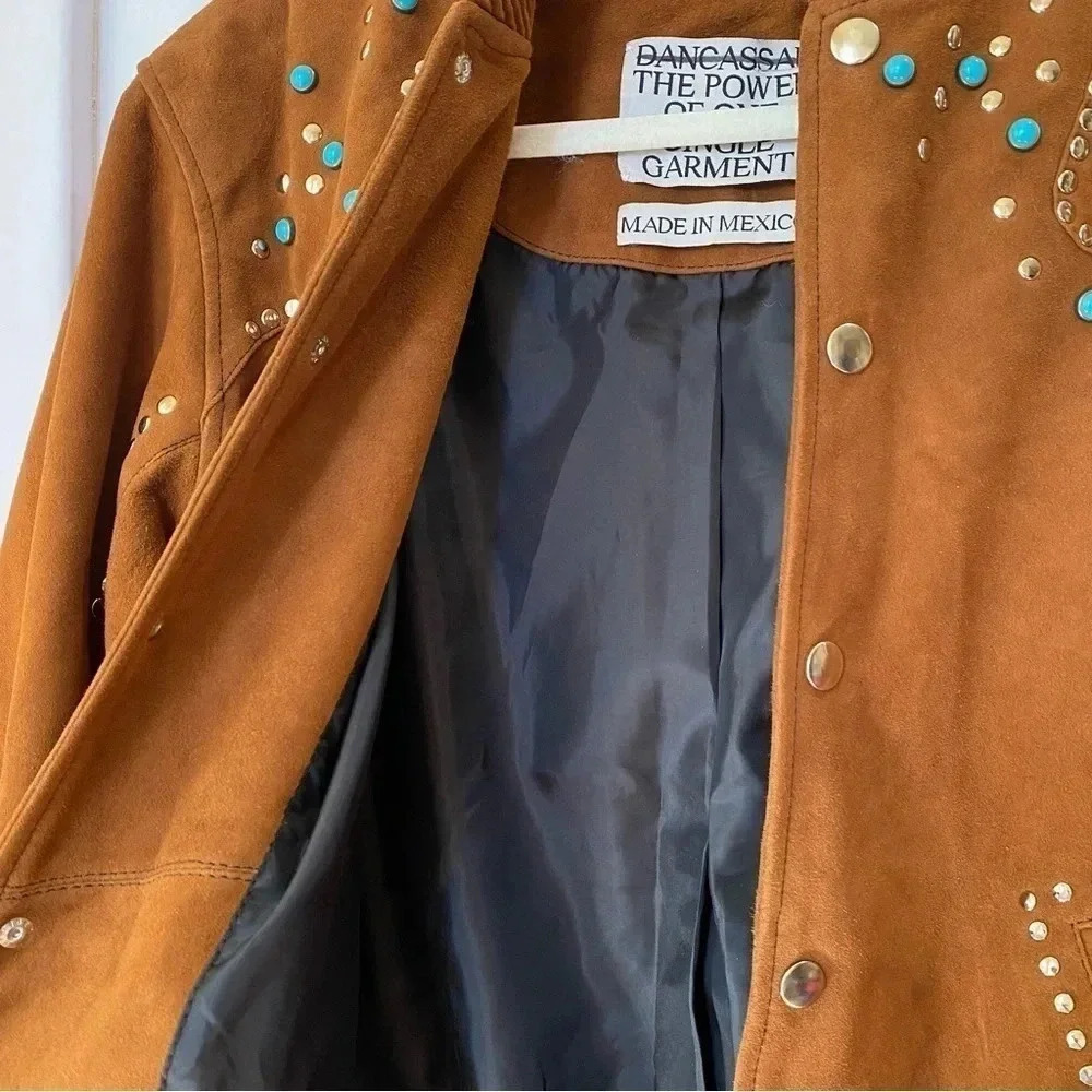 NWT Free People Dan Cassab Ennio Suede Jacket Brown Small - Picture 12 of 17